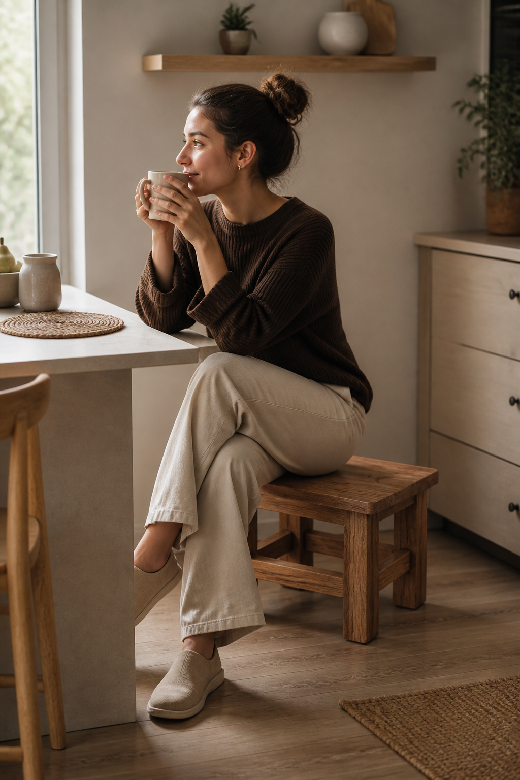 Tabouret Bois Minimaliste